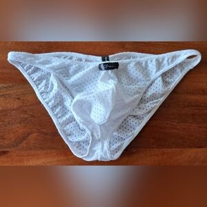 White Mesh Mens Bikini